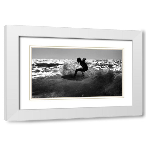 Ride White Modern Wood Framed Art Print with Double Matting by Bussiba, Eyal