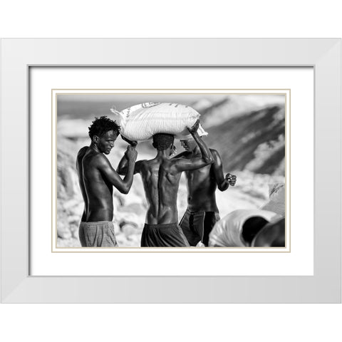 Salt And Sweat White Modern Wood Framed Art Print with Double Matting by Cole, Trevor