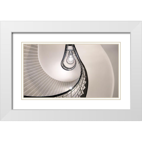 Tribute To Thomas Alva Edison White Modern Wood Framed Art Print with Double Matting by M. Garcia, Jesus