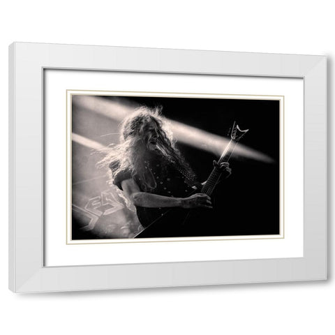 Give It Your All White Modern Wood Framed Art Print with Double Matting by Samuelsson, Anders