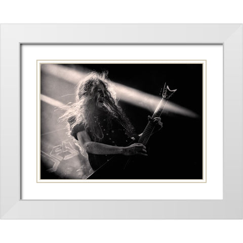 Give It Your All White Modern Wood Framed Art Print with Double Matting by Samuelsson, Anders