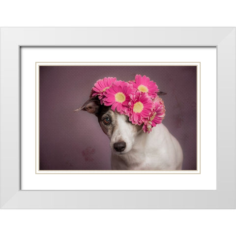 Mrs. Spring White Modern Wood Framed Art Print with Double Matting by Willers, Heike