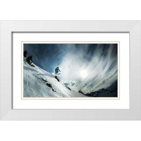 Thaco De La Soujeole At Home In Flaine White Modern Wood Framed Art Print with Double Matting by Verbiest, Eric