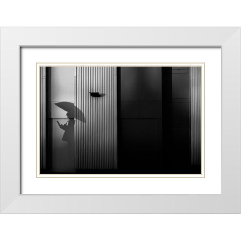 The Shadow Side White Modern Wood Framed Art Print with Double Matting by Hashimoto, Tetsuya
