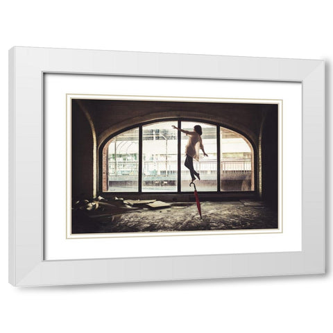 Perseverance White Modern Wood Framed Art Print with Double Matting by Tajonera Bio, Cj