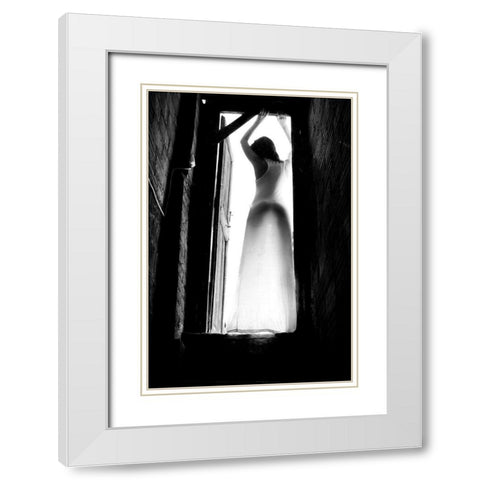 Welcoming Sunshine White Modern Wood Framed Art Print with Double Matting by Mest, Olga