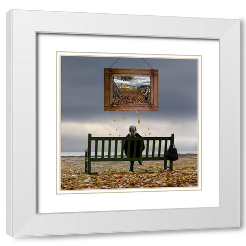 Piece Of Art White Modern Wood Framed Art Print with Double Matting by Digalakis, George