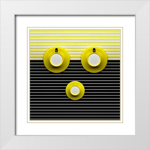 Ooo White Modern Wood Framed Art Print with Double Matting by Bunjamin, Antonyus
