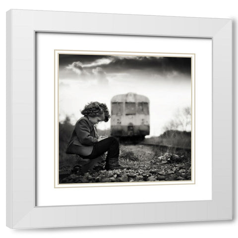 Kpn White Modern Wood Framed Art Print with Double Matting by Cwikla, Ewa