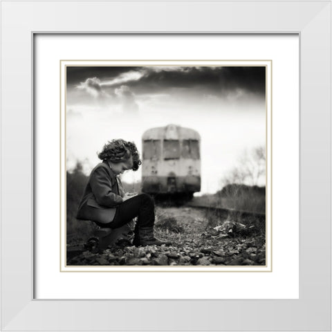 Kpn White Modern Wood Framed Art Print with Double Matting by Cwikla, Ewa