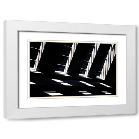 Light Keys White Modern Wood Framed Art Print with Double Matting by Silva, Manuela