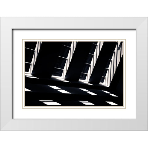 Light Keys White Modern Wood Framed Art Print with Double Matting by Silva, Manuela
