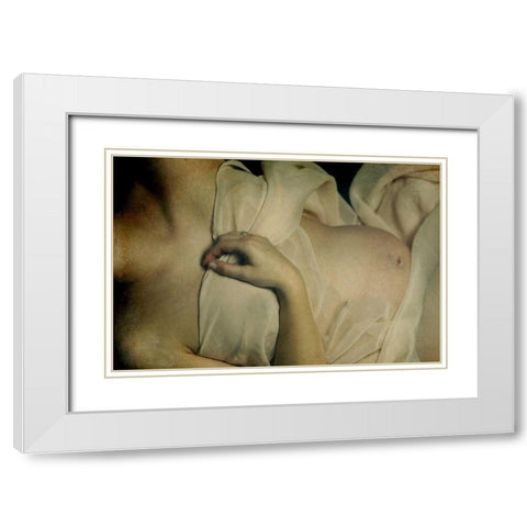 Womanhood White Modern Wood Framed Art Print with Double Matting by Mest, Olga