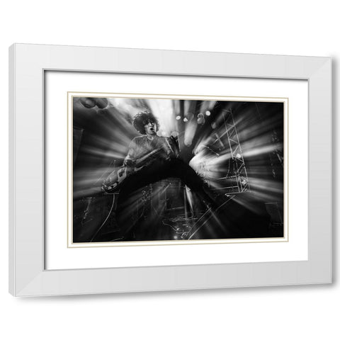 Untitled White Modern Wood Framed Art Print with Double Matting by Nakamatsu, Kenji