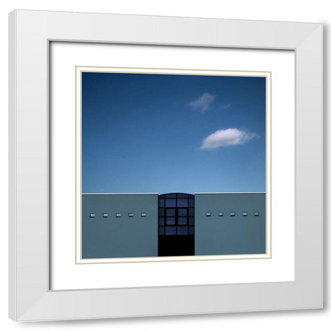 Ten Small Windows White Modern Wood Framed Art Print with Double Matting by Claes, Gilbert