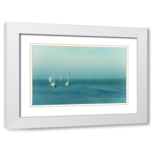 The Calm White Modern Wood Framed Art Print with Double Matting by Flour, Jef