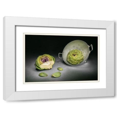 Cutaway White Modern Wood Framed Art Print with Double Matting by Verot, Christophe