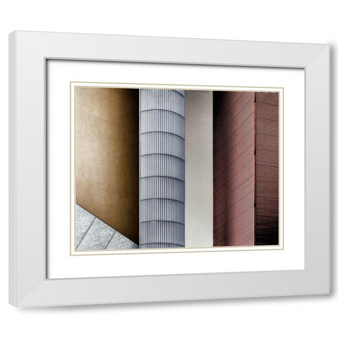 Old A New. White Modern Wood Framed Art Print with Double Matting by Verschelden, Harry