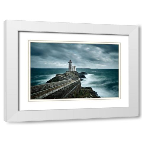 Resistance White Modern Wood Framed Art Print with Double Matting by Denis