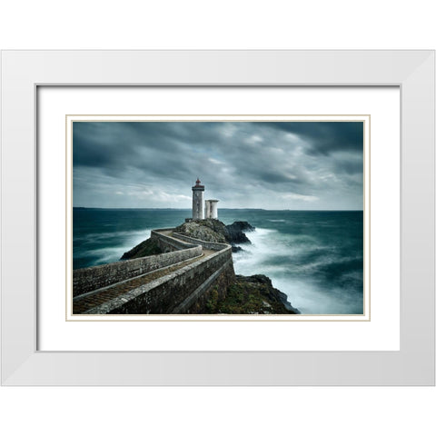Resistance White Modern Wood Framed Art Print with Double Matting by Denis