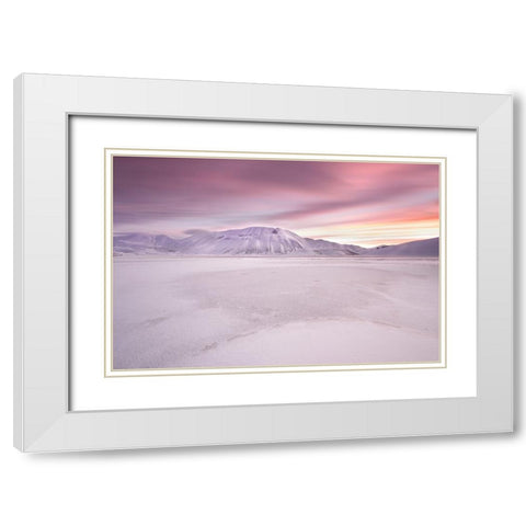 Sibillini National Park - Sunrise White Modern Wood Framed Art Print with Double Matting by Marchegiani, Roberto