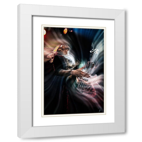 Like A Turbulence White Modern Wood Framed Art Print with Double Matting by Nakamatsu, Kenji