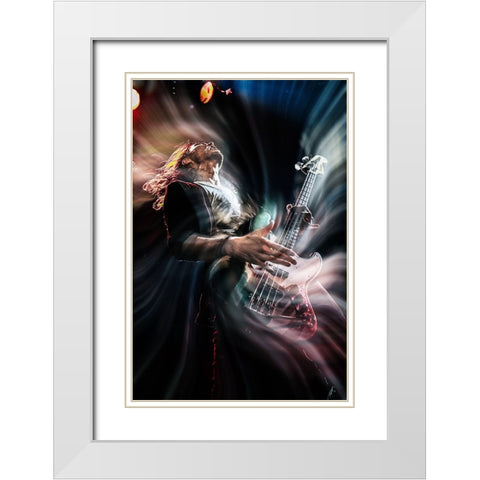 Like A Turbulence White Modern Wood Framed Art Print with Double Matting by Nakamatsu, Kenji