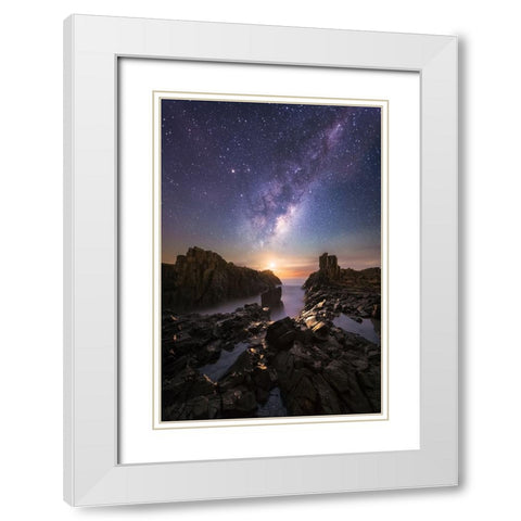 Eternal Return White Modern Wood Framed Art Print with Double Matting by Fan, Tim