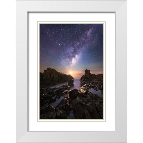 Eternal Return White Modern Wood Framed Art Print with Double Matting by Fan, Tim