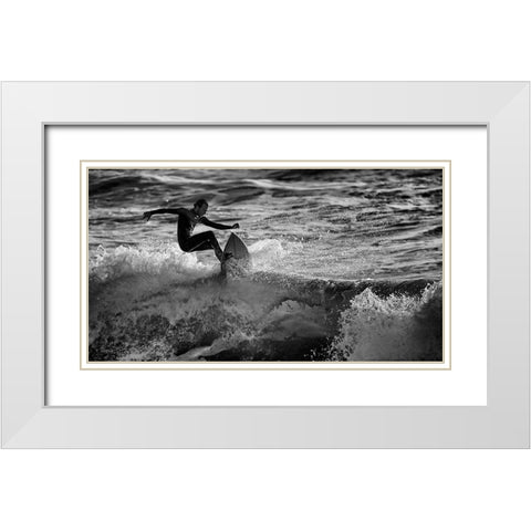 ~~ -/- ~~~~ White Modern Wood Framed Art Print with Double Matting by Bussiba, Eyal