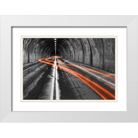 Drunk N Tunnel White Modern Wood Framed Art Print with Double Matting by Berry, Jerry