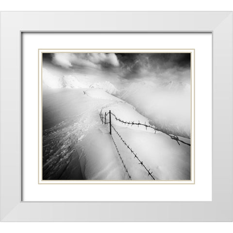 Into The White White Modern Wood Framed Art Print with Double Matting by Rebustini, Luca