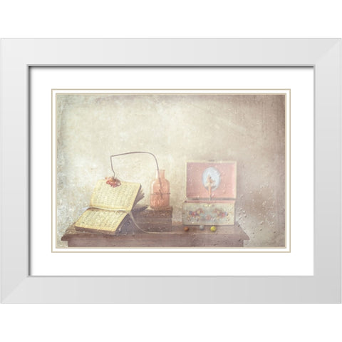 The Little Ballerina White Modern Wood Framed Art Print with Double Matting by Devos, Delphine