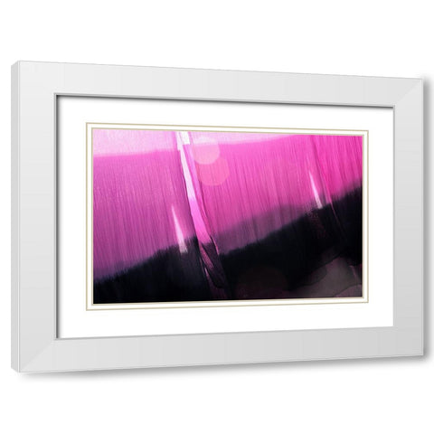 Pink White Modern Wood Framed Art Print with Double Matting by Madia, Apurva
