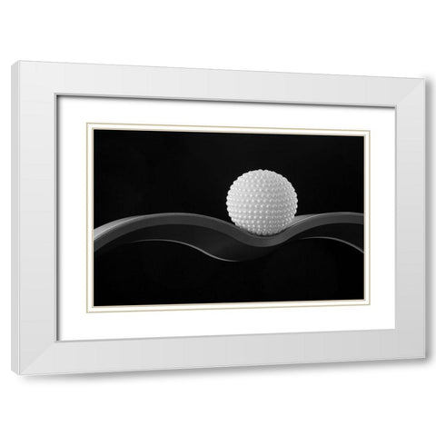 Beaded White Modern Wood Framed Art Print with Double Matting by Hammer, Jacqueline