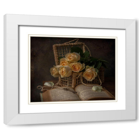 Secret Spring White Modern Wood Framed Art Print with Double Matting by Perfoncio, Margareth