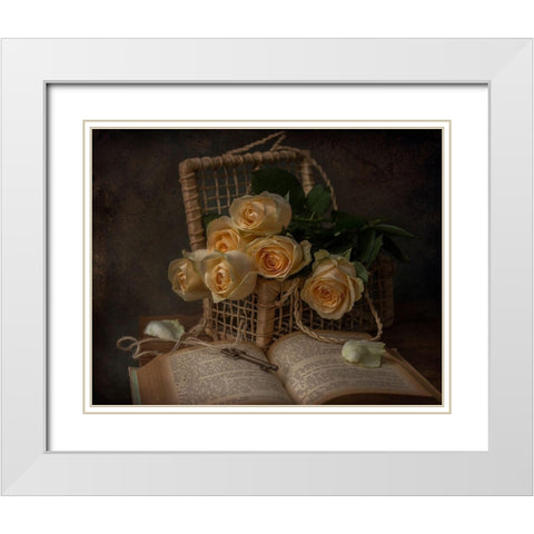 Secret Spring White Modern Wood Framed Art Print with Double Matting by Perfoncio, Margareth