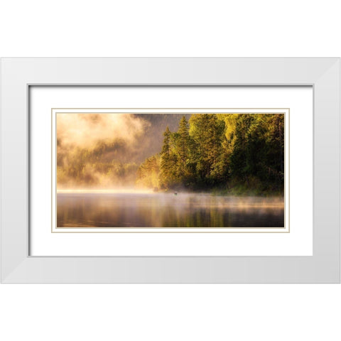 Enjoying Nature White Modern Wood Framed Art Print with Double Matting by Gastager, Daniel