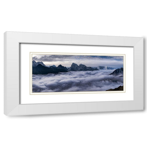 Cloud River White Modern Wood Framed Art Print with Double Matting by Kharitonov, Alexey
