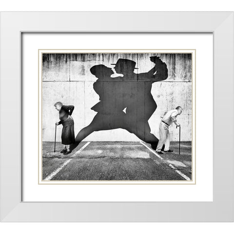 Inside Young White Modern Wood Framed Art Print with Double Matting by Clothes, Pristine