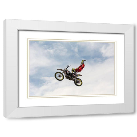 No Hands Superflyer White Modern Wood Framed Art Print with Double Matting by Vlasceanu, Mircea