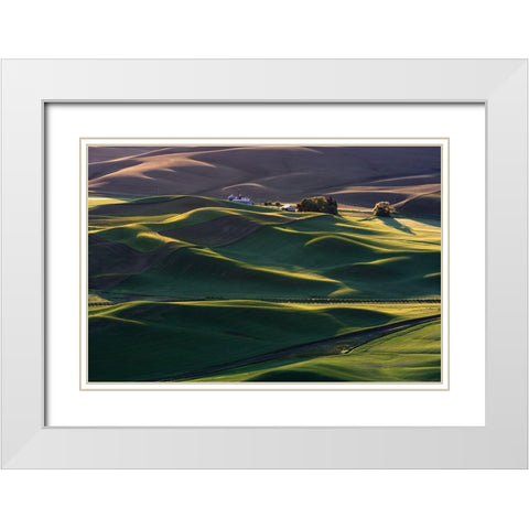 Dream Land #3 White Modern Wood Framed Art Print with Double Matting by Li, Austin