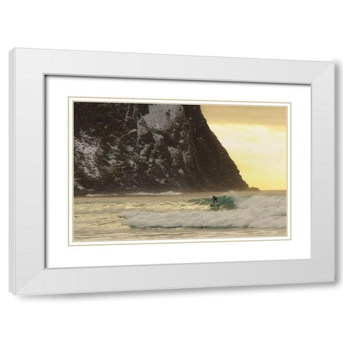 Only The Ocean White Modern Wood Framed Art Print with Double Matting by Croce, Vincent