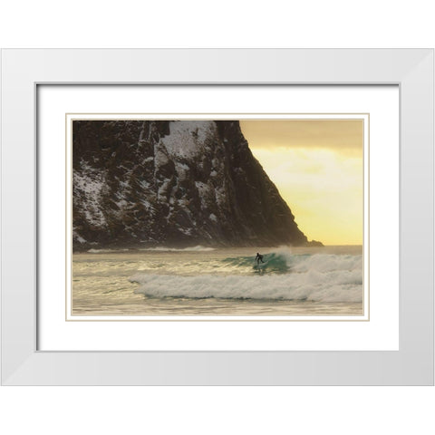 Only The Ocean White Modern Wood Framed Art Print with Double Matting by Croce, Vincent