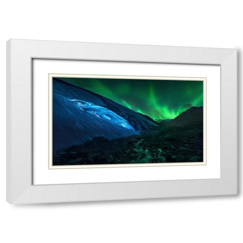 Athabasca Cave White Modern Wood Framed Art Print with Double Matting by M. Garcia, Jesus