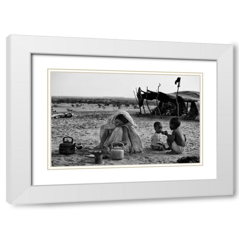 Untitled White Modern Wood Framed Art Print with Double Matting by Inazio Kuesta, Joxe