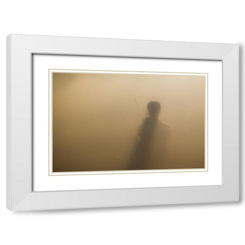 Yndi Halda 2 White Modern Wood Framed Art Print with Double Matting by V., Stijn