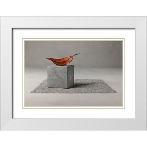 Out Of Time White Modern Wood Framed Art Print with Double Matting by Verot, Christophe