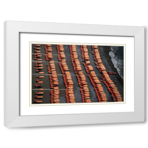 Beachlife White Modern Wood Framed Art Print with Double Matting by Hawerkamp, Hans-Wolfgang