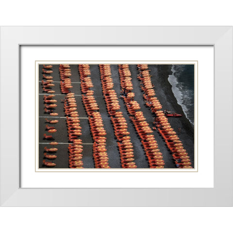 Beachlife White Modern Wood Framed Art Print with Double Matting by Hawerkamp, Hans-Wolfgang